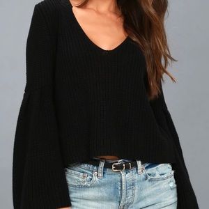 Free People Bubble Sleeve Sweater